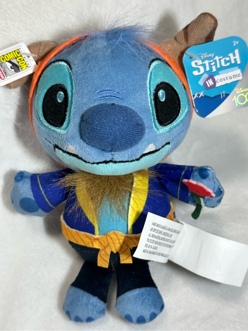Disney 100 SDCC Comic Con Exclusive Stitch in Costume Beast 6” Plush